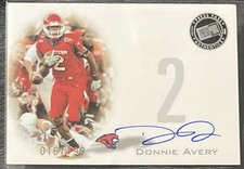 Donnie Avery 2008 Press Pass On-Card Autograph Auto Rookie Silver /199 Houston. rookie card picture