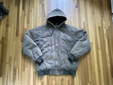 Workwear Insulated Canvas John Deere Jacket, Brown, Men s XLT