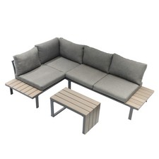 Koll Living Lounge-Set 'Calea' Beige/Grau Gartensofa Gartentisch für Garten