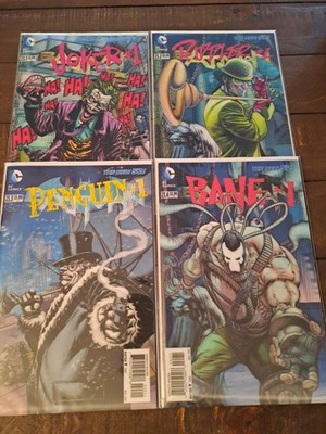 DC Joker #23.1 Riddler #23.2 Penguin #23.3 Bane #23.4 Lenticular Cover