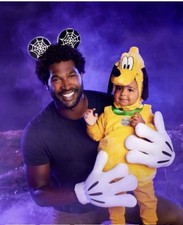 Disney Pluto Infant Costume Padded Polyester Yellow Complete Outfit