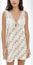 FREE PEOPLE INTIMATELY COUNTRYSIDE MINI SLIP DRESS IN IVORY COMBO Sz Medium NWT