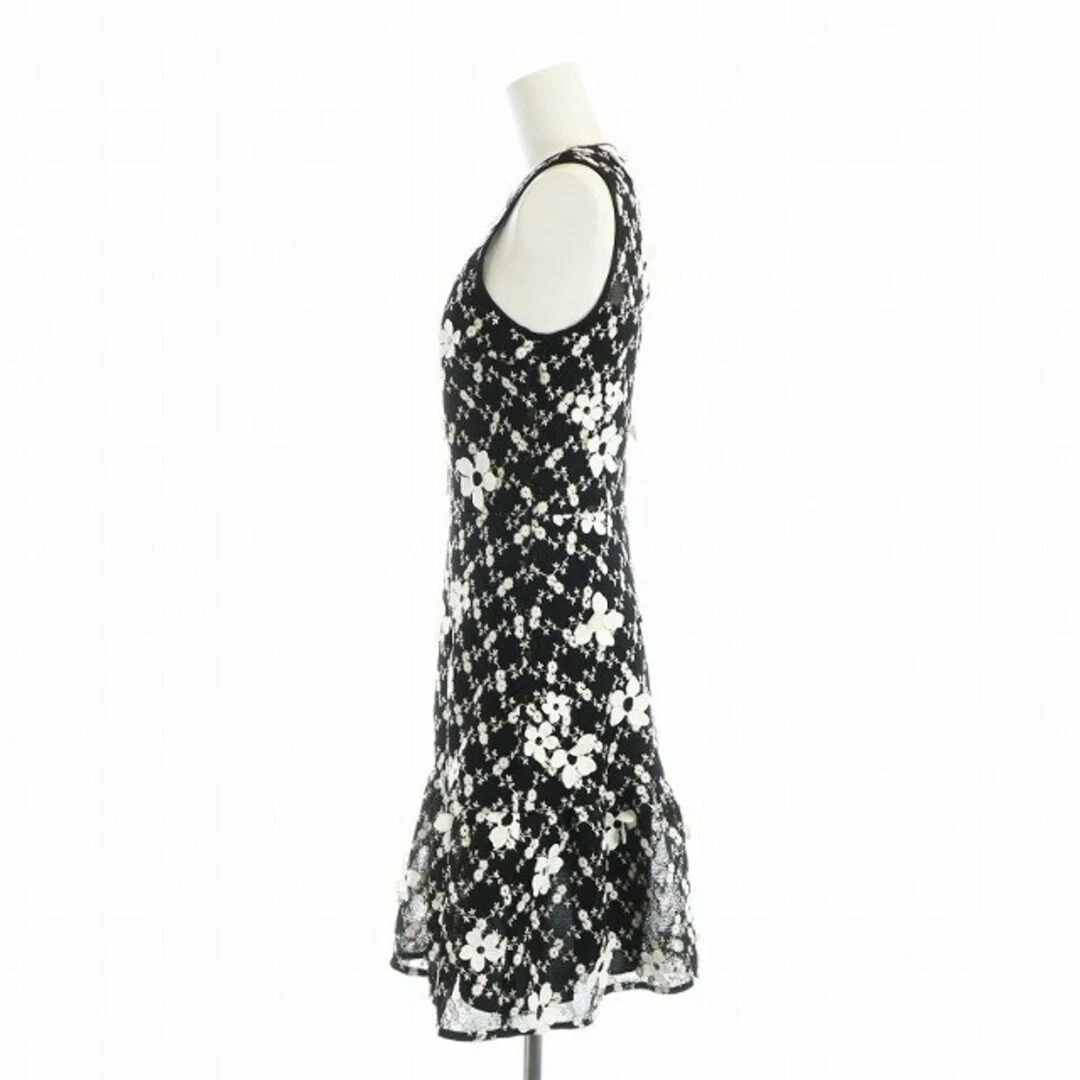 Abito Michael Kors smanicato pizzo floreale volant medio 00 XS nero bianco u