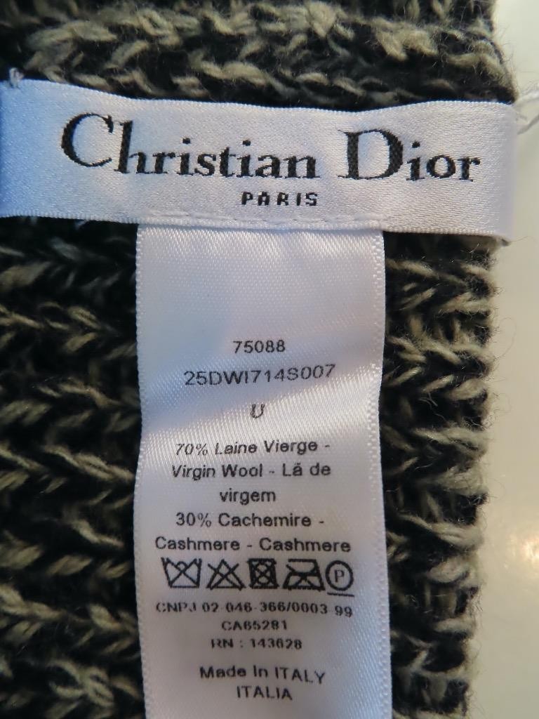 Christian Dior Beige /Black Logo Knit Beanie  Hat thumbnail 3