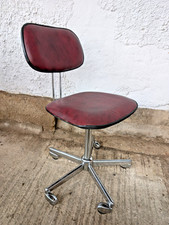 Vintage Bürostuhl Drehstuhl 60er Stuhl Retro Architektenstuhl Chrom 70er 2