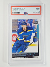 Jordan Kyrou - PSA 9 Mint - 2018-19 Upper Deck Young Guns Rookie #241 RC card. rookie card picture