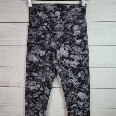 Lululemon Align Pant II 24'' Size 4 Color Floral Illusion Ice Grey Multicolored 