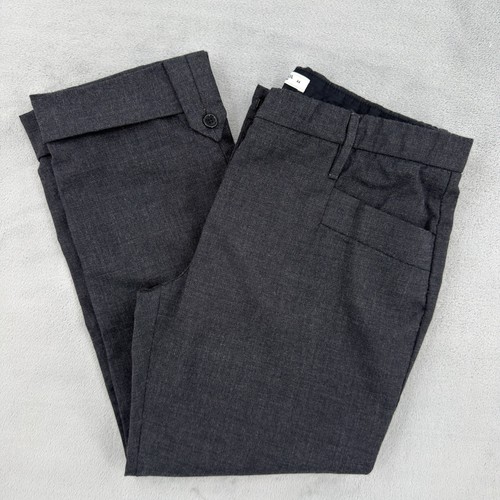 Prada Milano Trousers Womens 44 8 USA Virgin Wool Tailored Made In Italy Black