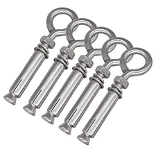 5/16" X 4-3/16" Expansion Concrete Wall Anchors Eyebolt Screw, Heavy Duty 304 