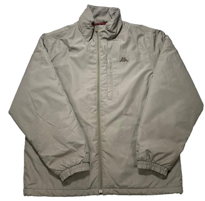 Mens Kappa Beige Full Zip Jacket Windbreaker Coat Top - Size L