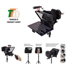 Versatile Teleprompter for Smartphones DSLRs - Lightweight Easy to Use
