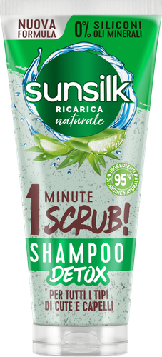 3 PEZZI sunsilk Shampoo Detox 1 Minute Scrub cute normale, da 200 ml - Imagen 2 de 3