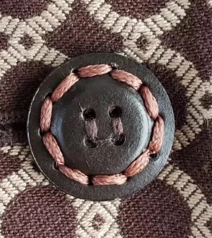 Vintage Y2K Sigrid Olsen Coat Geometric, Design -Brown Beige Brocade XS - Image 3 of 4