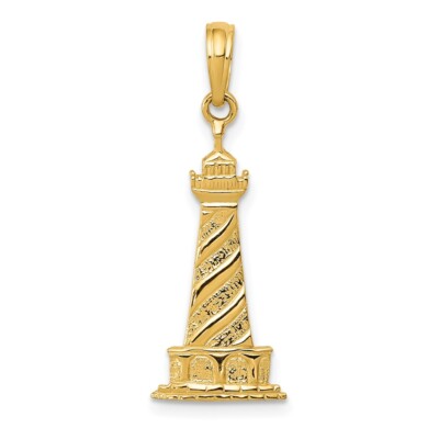 Leuchtturm Anhänger 10 Karat Gelbgold
