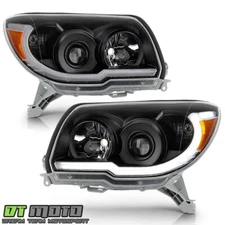 For 2006-2009 Toyota 4Runner Black LED Tube Upgrade Style Projector Headlights