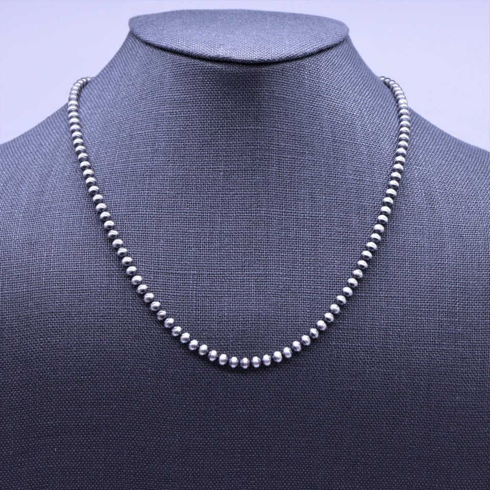 4mm Pearl Mix + Navajo Pearl Necklace main image 0