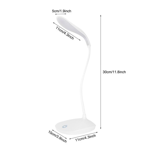 USB Flexible Hals LED Schreibtischlampe Dimmbar Touch Switch Nacht Leselampe EU - Bild 8 von 8
