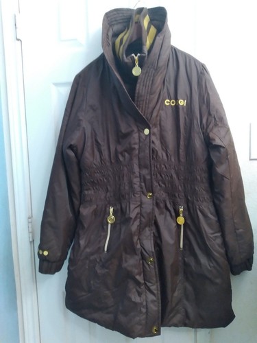 COOGI Brown Puffer Coat Lightweight Quilted Zip Up Jacket Women's - Picture 5 of 8