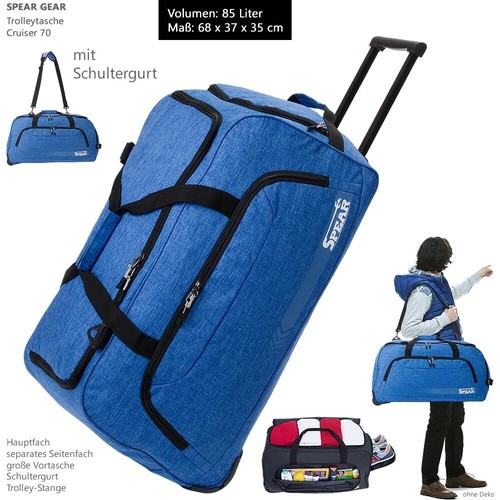 Borsa da viaggio borsa valigia trolley 85 L XL uomo donna trolly spear 910 a scelta - Foto 106 di 155