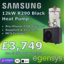 Samsung R290 -  12kW Air Source Heat Pump and Cylinder Supplied & Installed