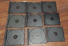 10 CD TRAYS SOLID BLACK REPLACEMENT INSERTS FOR JEWEL CASES