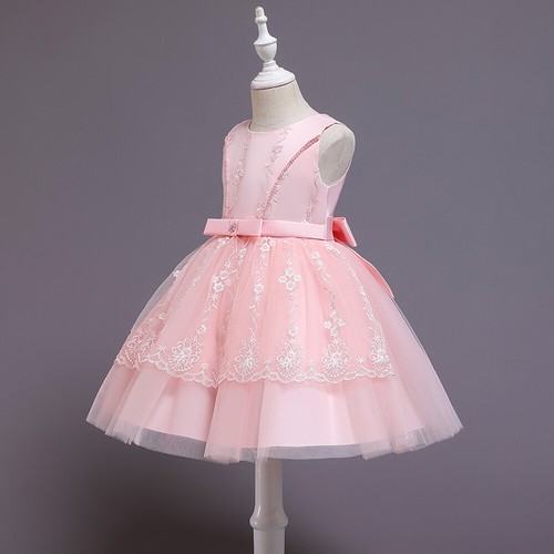 Flower Kids Party Dress Girls Bridesmaid Wedding Pageant Princess Gown Lace Tutu - Picture 17 of 49