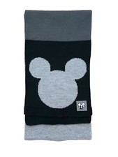 Mickey Mouse Disney Scarf Black  Gray 56x7 1/2  Very Clean NWOT