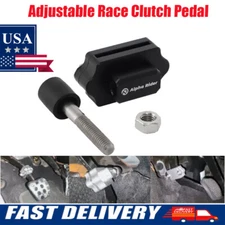 Clutch Pedal Petal Stopper Plate Bracket Crank Billet Race Universal Adjustable