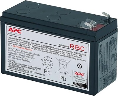 APC Genuine RBC17 Ersatzbatterie für USV 12V 7Ah Schwarz 1 Stück