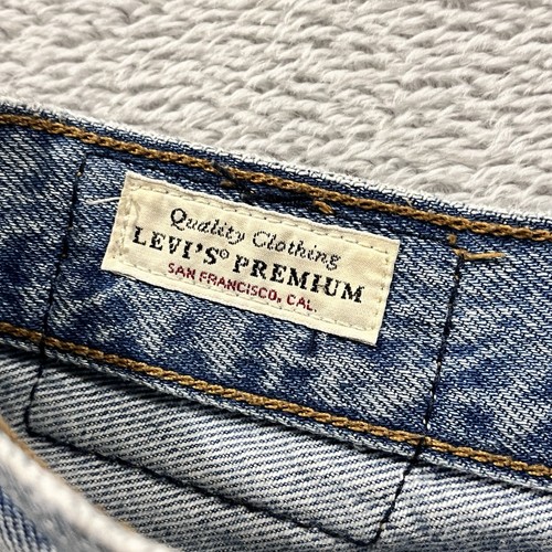 Levis Premium 501 Jeans Skinny Women's 25x28 Button Fly Distressed Big E - Picture 3 of 15
