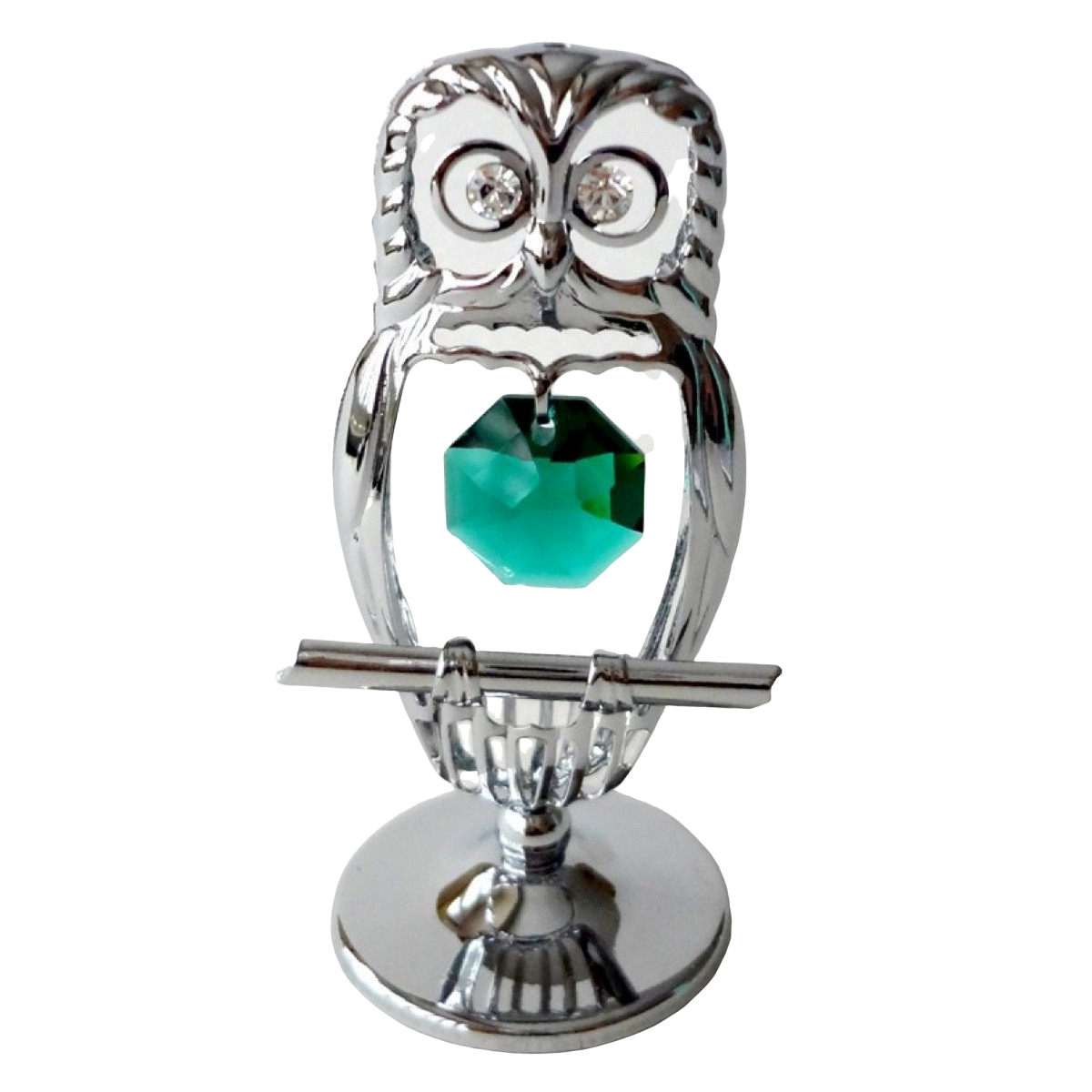 Crystocraft Barn Owl Crystal Ornament Swarovski Elements Gift Boxed Bird Watcher