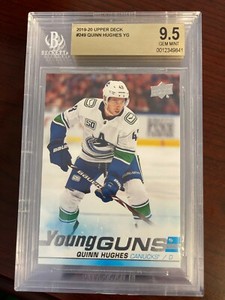  2019-20 Upper Deck #249 Quinn Hughes YG RC Young Guns Rookie BGS 9.5 GEM MINT