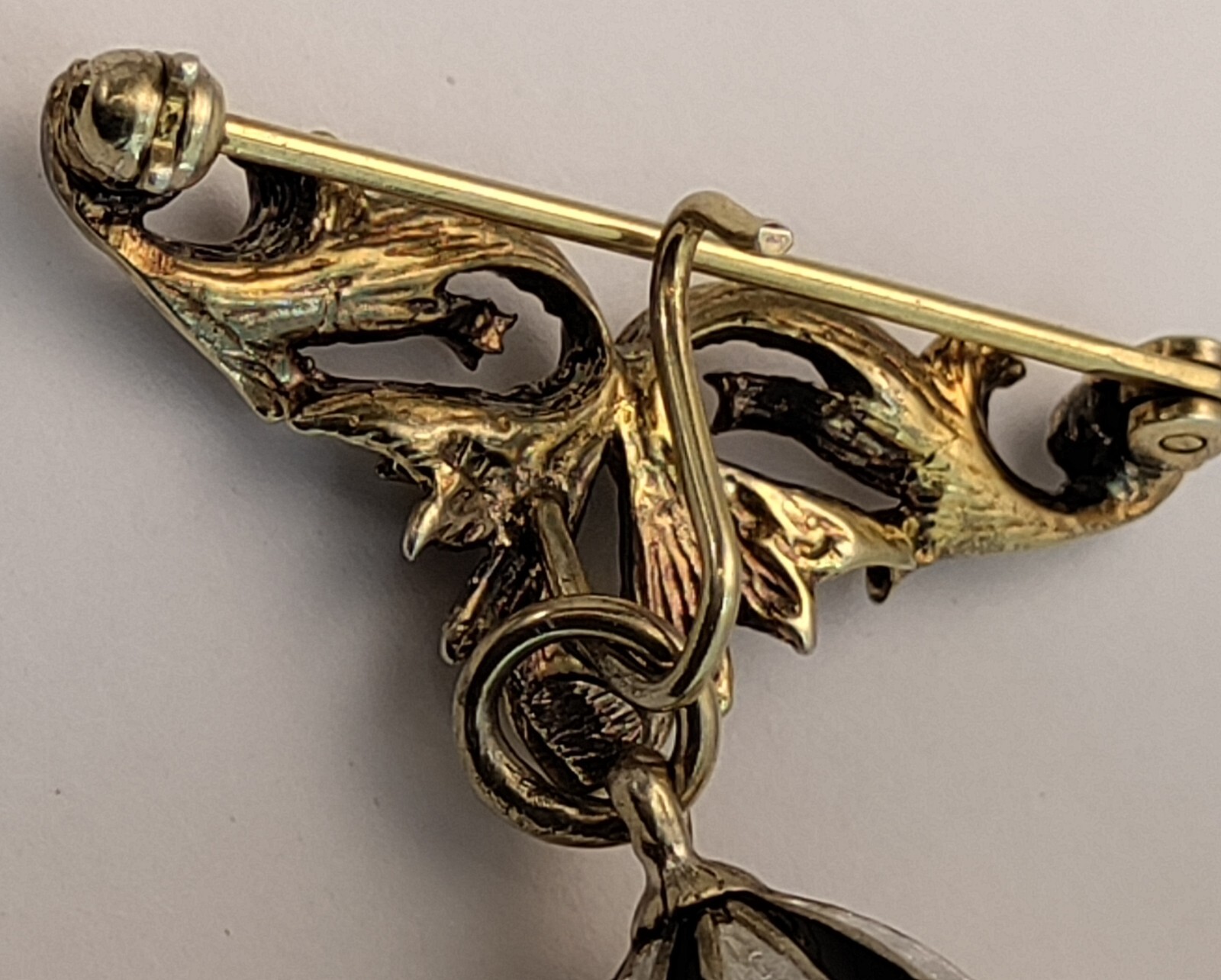 Vintage Solid Sterling Silver Gilt Guilloche Enam… - image 4