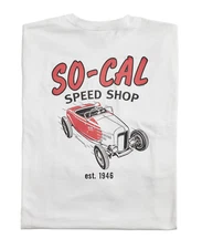 Men's So-Cal Speed Shop Roadster Est 1946 White Cotton T-Shirt 1013TC01
