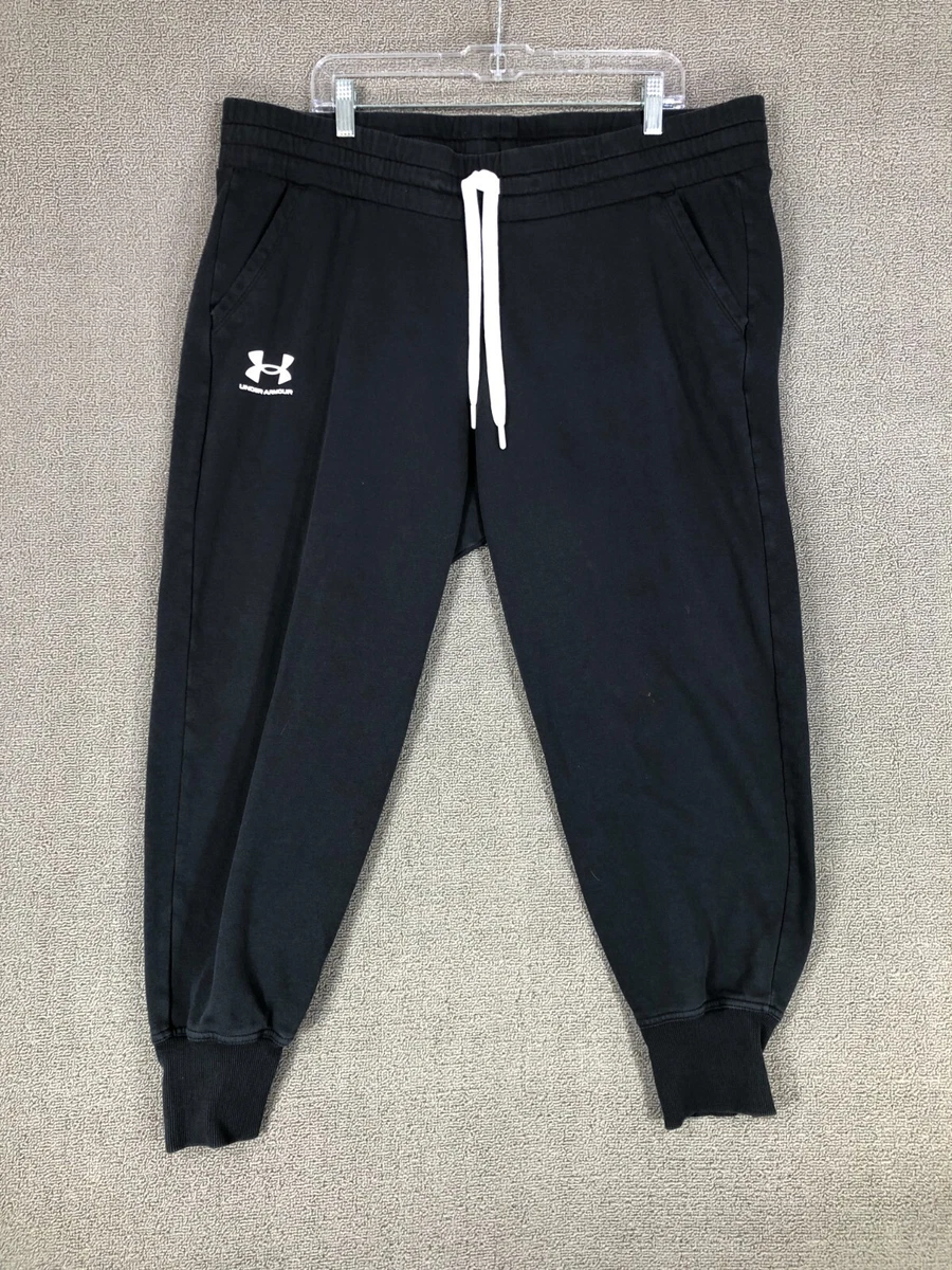 Under Armour Pants Womens 1X Black Rival Fleece Joggers Sweatpants Plus  Ladies