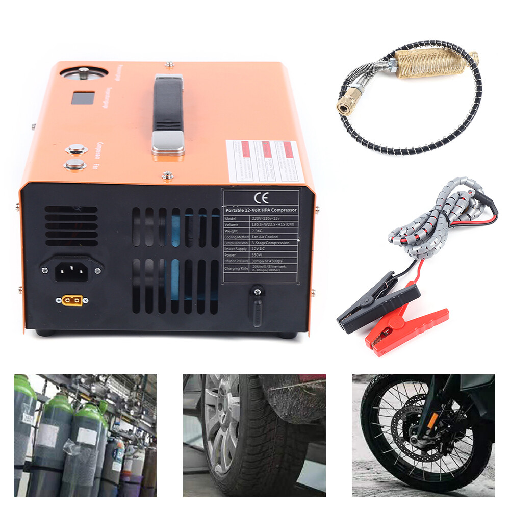 Compresor de aire de apagado automático 4500Psi 30Mpa bomba tanque de paintball 110V/12V NUEVO