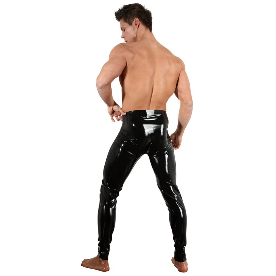 Sexy Latex Leggings M-2XL schwarz elastisch mit 3-Wege-Zip Unisex Fetisch "Joey" - Bild 4 von 4