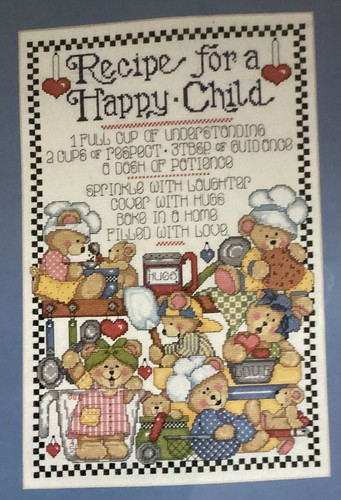Design Works 👶🏼 RECIPE FOR A HAPPY CHILD 👶🏼 Cross Stitch Kit #9434 - Picture 7 of 9