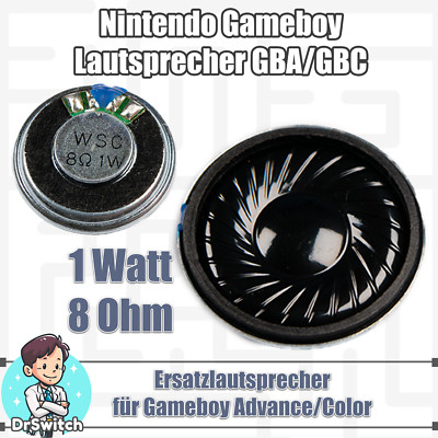 Game Boy - Gameboy Color Advance GBA GBC Ersatz Lautsprecher 8Ohm 1W - Neu
