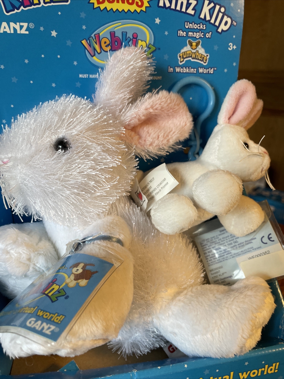 Webkinz Rabbit HM0039 and BONUS Rabbit Kinz Klip NWT Combo Combo NIB | eBay