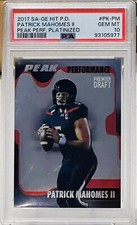 2017 Sage SA-GE Hit  Mahomes RC Peak Performance Platinized PSA 10 POP 3 RARE!!!
