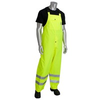 Class E Rain Bib Pant, W/b Pu Ctd, High Back With Sus, Ly 353-2001-ly/2x Class E Rain Bib Pant, W/b Pu Ctd, High Back With Sus, Ly 353-2001-ly/2x