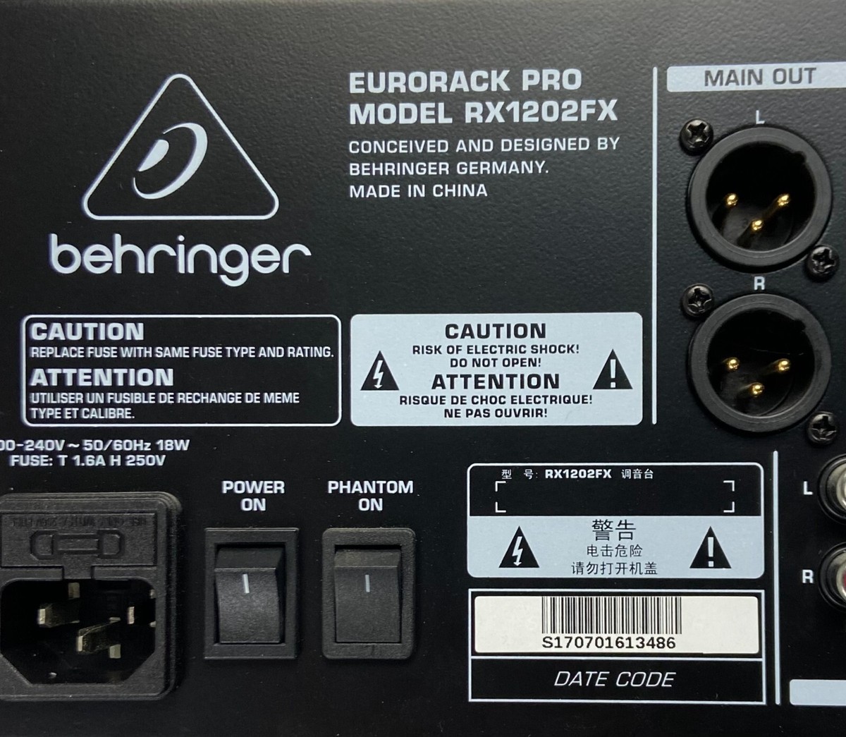 【美品】#681 BEHRINGER EURORACK PRO RX1202FX Behringer Eurorack Pro RX1202FX Rackmount Mixer with Effects