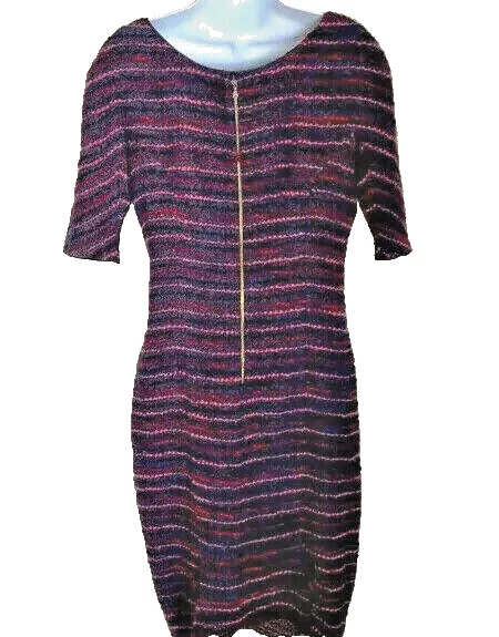 Nina Ricci Vestido Drapeado Lana Virgen Algodón Acrílico Viscosa Manga S Cuello Barco 40 Foto 4 de 4