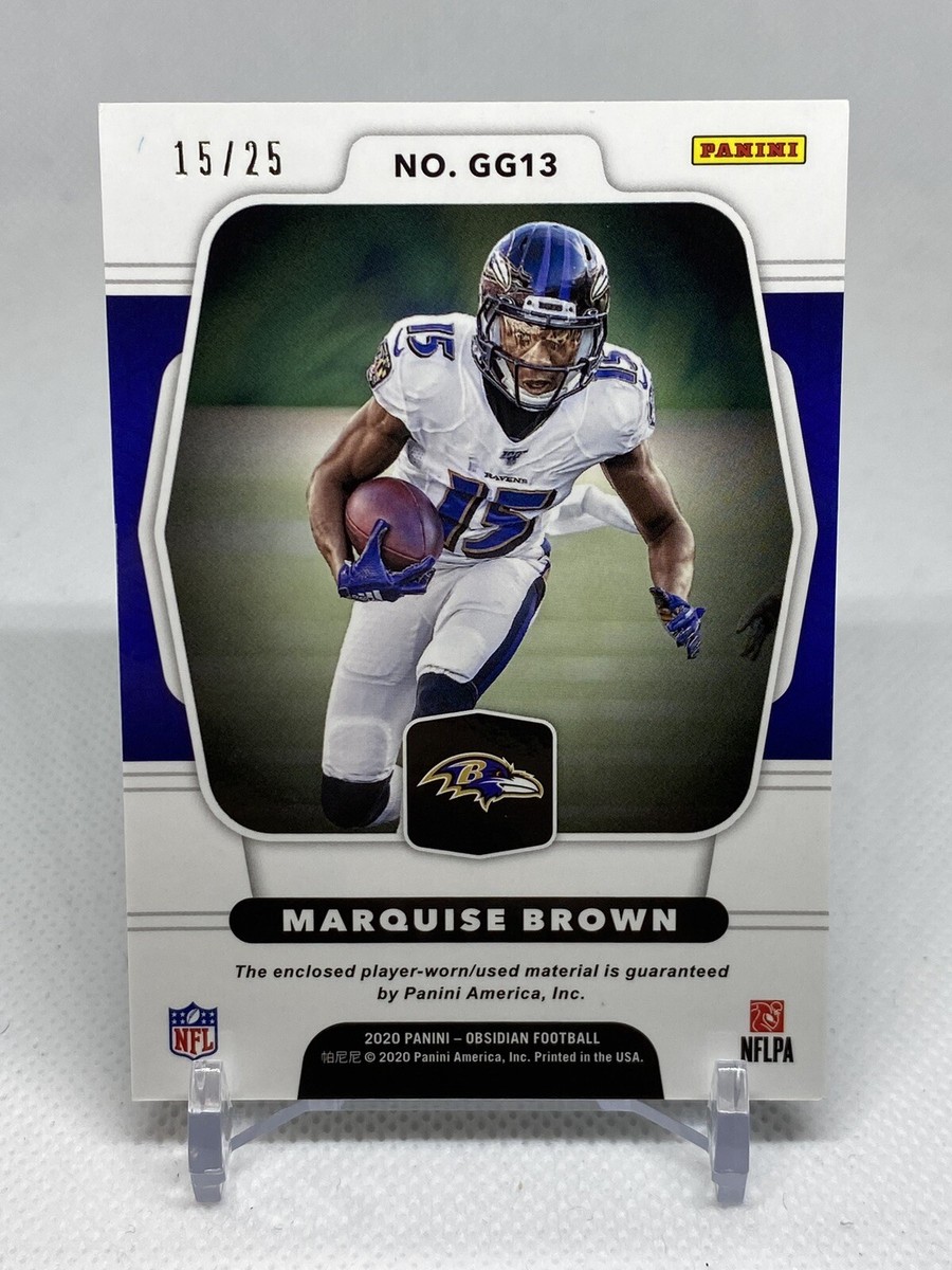 Marquise Brown 2020 Panini Obsidian Galaxy Gear Relic SP 15