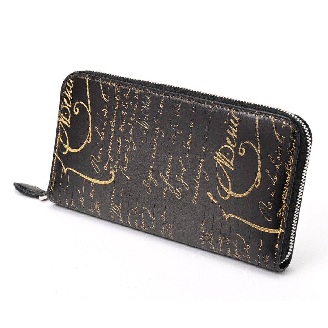 BERLUTI Itaubaneoskrit Leather Long Zipped Wallet BERLUTI Itaubaneoskrit Leather Long Zipped Wallet