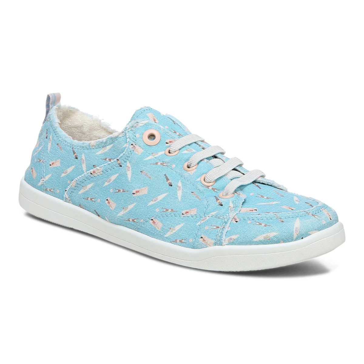 VIONIC Venice Pismo Beach Shoes Blue Slip on UK 4 5 Canvas arch support BNWB