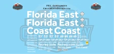 Florida East Coast FEC Container 53' G Scale Decal Set