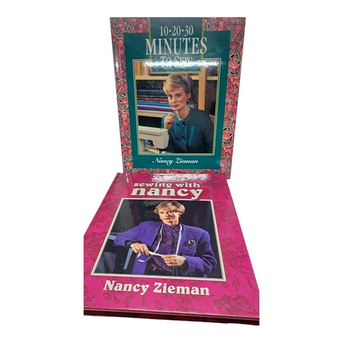 Vtg Nancy Zieman Sewing With Nancy Hardback Books The Best of Sewing Set of 2