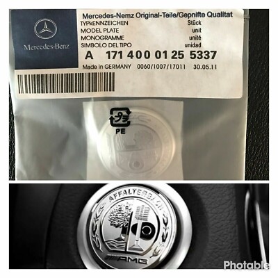 Fit mercedes benz AMG 37mm Sticker Start Button Keyless-go Comfort Access C63